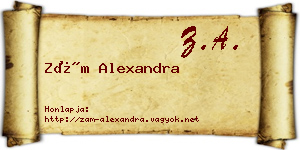 Zám Alexandra névjegykártya