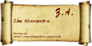 Zám Alexandra névjegykártya