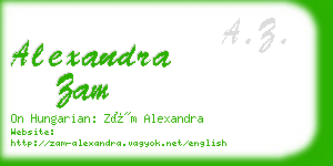 alexandra zam business card